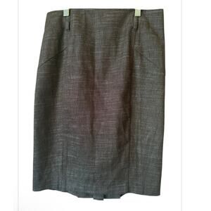 B.Wear California Collection Brown Denim Preppy Skirt Slits Women's size 6